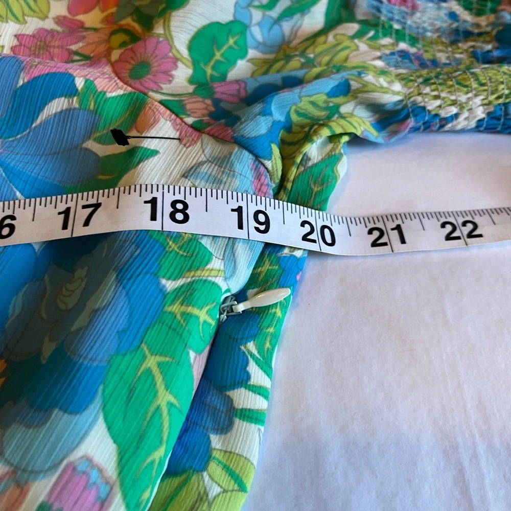 NWT J.Crew size S smocked ruffle midi dress in fairy floral